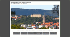 Desktop Screenshot of kanzlei-hedrich.de